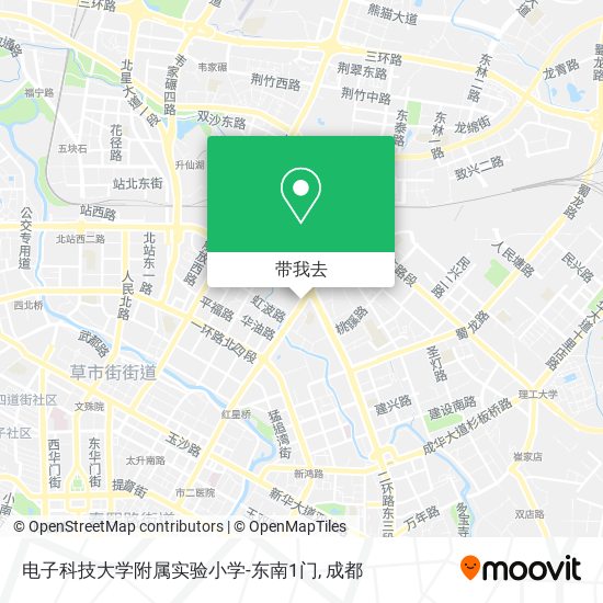 电子科技大学附属实验小学-东南1门地图