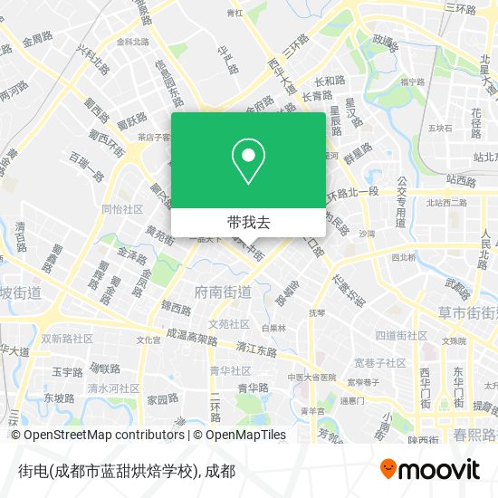 街电(成都市蓝甜烘焙学校)地图