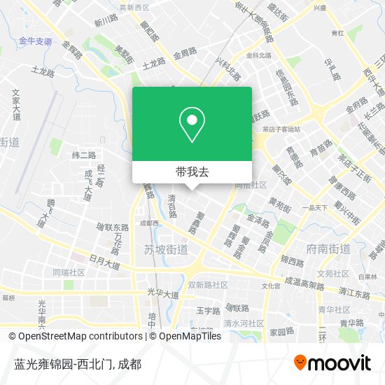 蓝光雍锦园-西北门地图