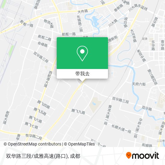 双华路三段/成雅高速(路口)地图