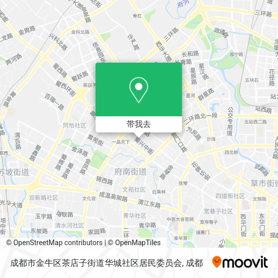 成都市金牛区茶店子街道华城社区居民委员会地图