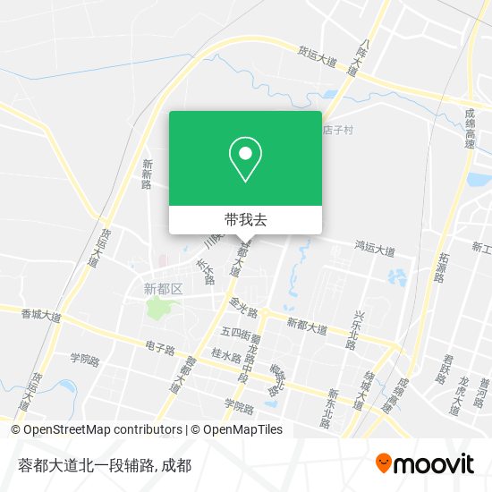 蓉都大道北一段辅路地图