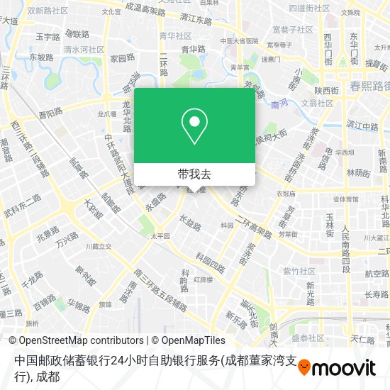 中国邮政储蓄银行24小时自助银行服务(成都董家湾支行)地图