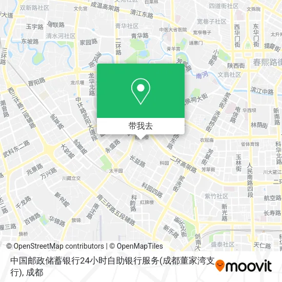 中国邮政储蓄银行24小时自助银行服务(成都董家湾支行)地图