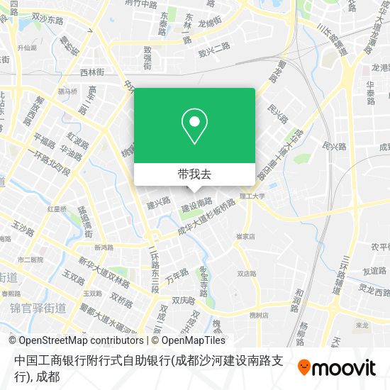 中国工商银行附行式自助银行(成都沙河建设南路支行)地图