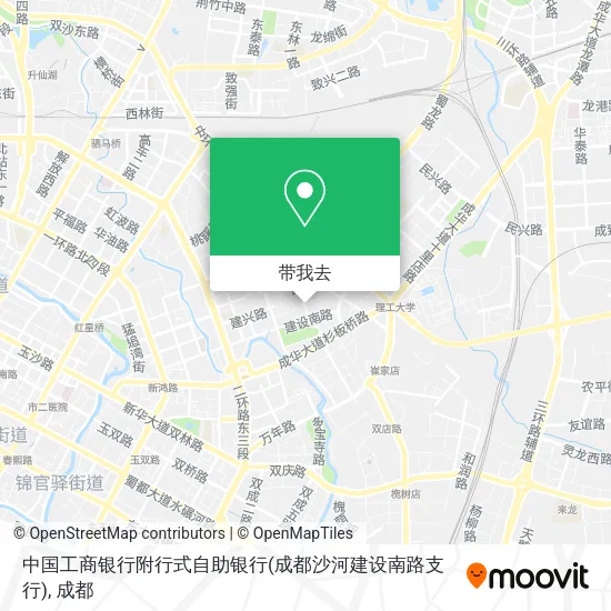 中国工商银行附行式自助银行(成都沙河建设南路支行)地图