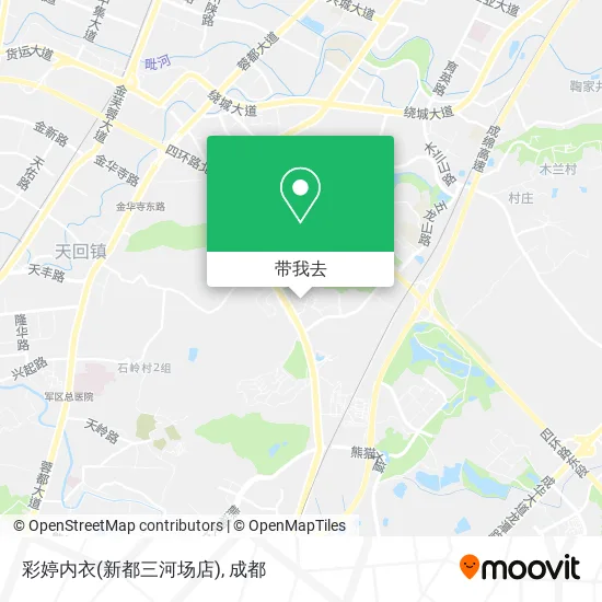 彩婷内衣(新都三河场店)地图