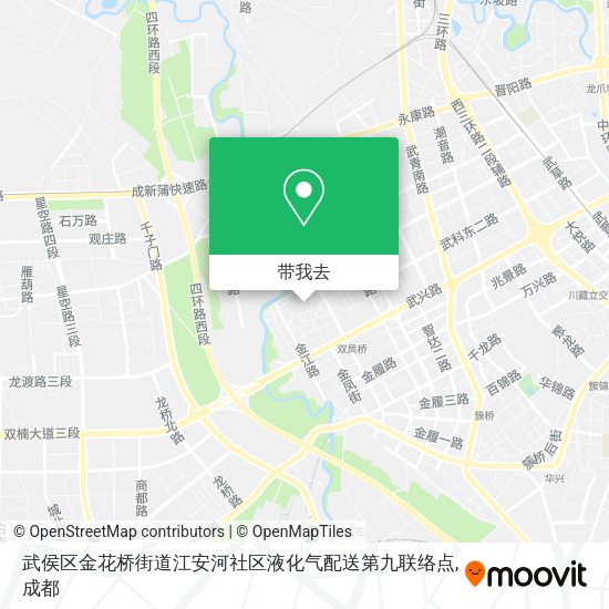 武侯区金花桥街道江安河社区液化气配送第九联络点地图
