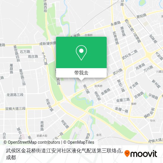 武侯区金花桥街道江安河社区液化气配送第三联络点地图