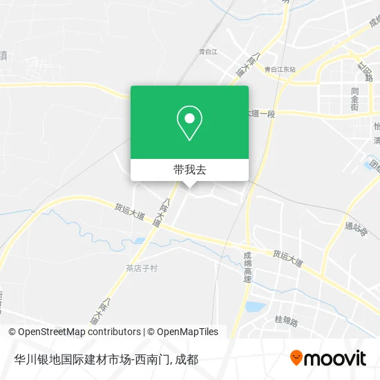 华川银地国际建材市场-西南门地图