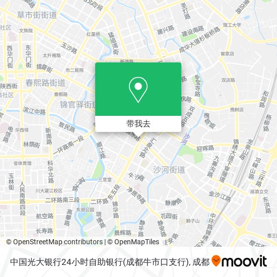 中国光大银行24小时自助银行(成都牛市口支行)地图