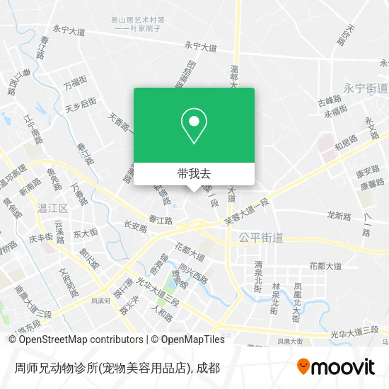 周师兄动物诊所(宠物美容用品店)地图