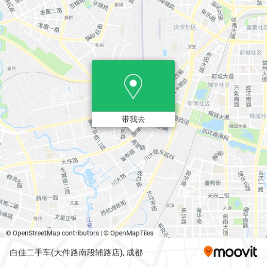 白佳二手车(大件路南段辅路店)地图