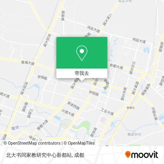 北大书同家教研究中心新都站地图