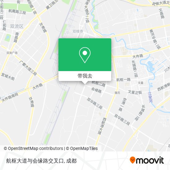 航枢大道与会缘路交叉口地图