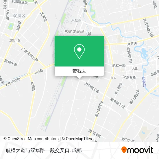 航枢大道与双华路一段交叉口地图