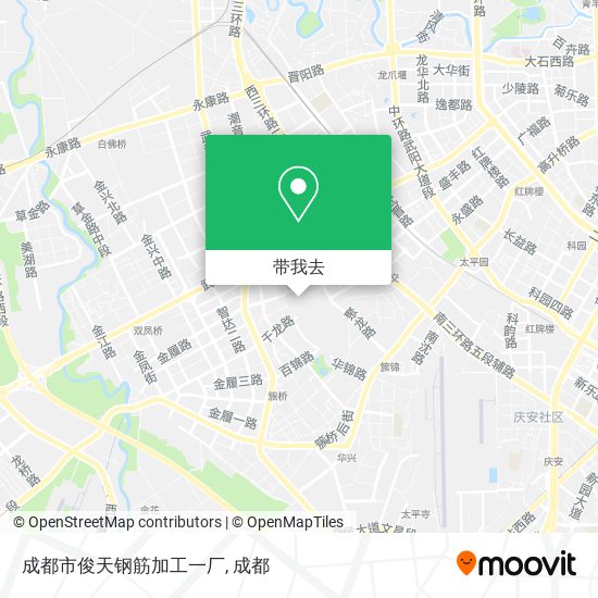成都市俊天钢筋加工一厂地图