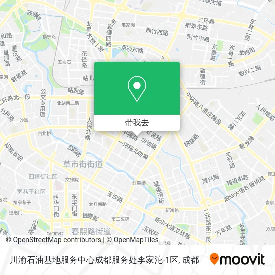 川渝石油基地服务中心成都服务处李家沱-1区地图