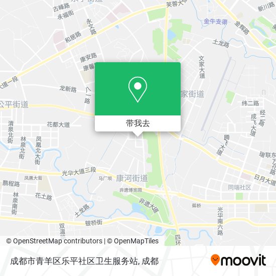 成都市青羊区乐平社区卫生服务站地图