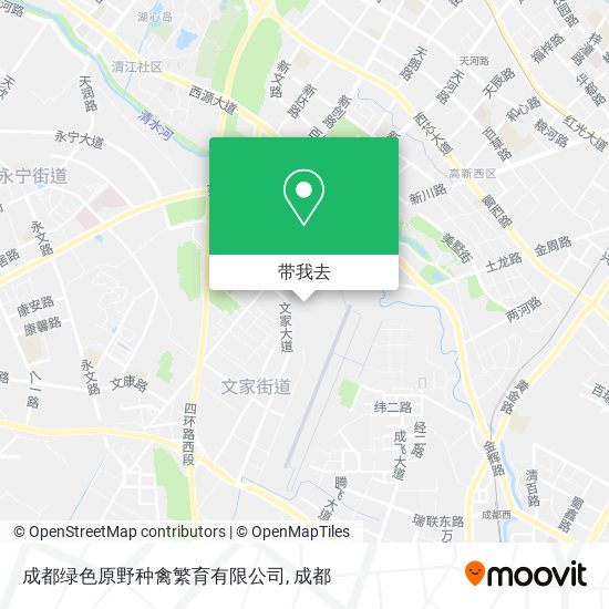 成都绿色原野种禽繁育有限公司地图