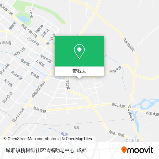城厢镇槐树街社区鸿福助老中心地图