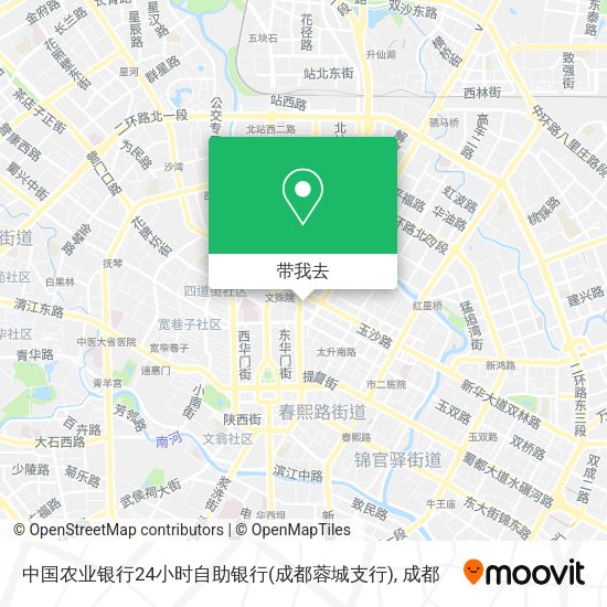 中国农业银行24小时自助银行(成都蓉城支行)地图
