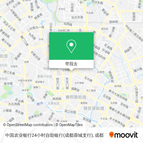 中国农业银行24小时自助银行(成都蓉城支行)地图