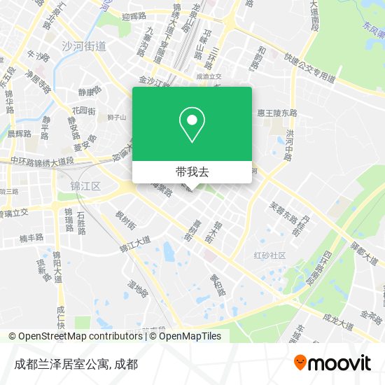 成都兰泽居室公寓地图