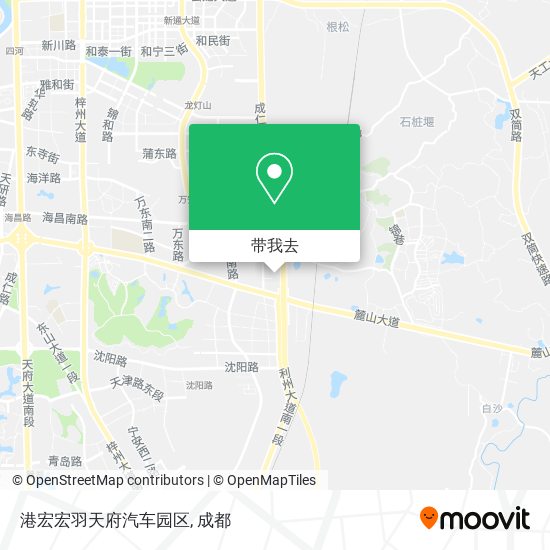 港宏宏羽天府汽车园区地图