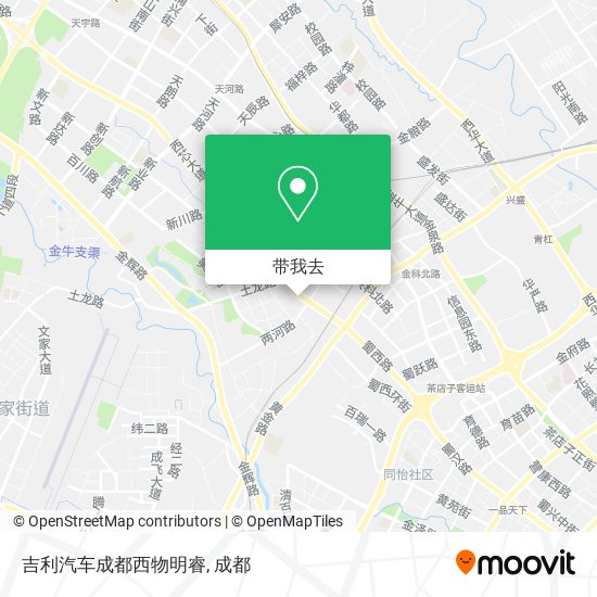 吉利汽车成都西物明睿地图