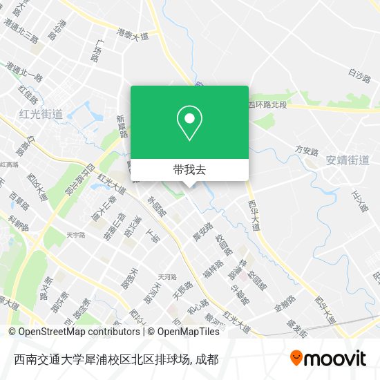 西南交通大学犀浦校区北区排球场地图