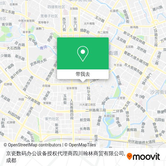 京瓷数码办公设备授权代理商四川翰林商贸有限公司地图