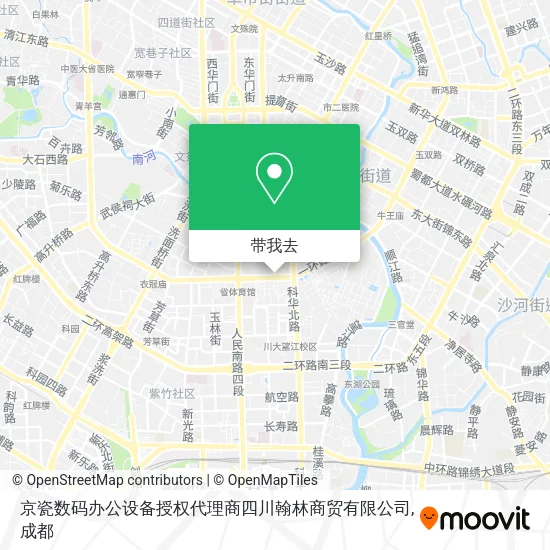 京瓷数码办公设备授权代理商四川翰林商贸有限公司地图