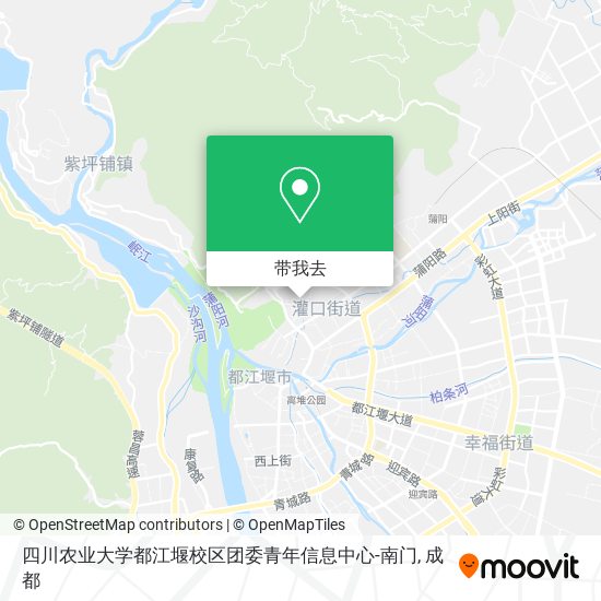 四川农业大学都江堰校区团委青年信息中心-南门地图