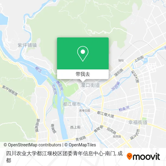 四川农业大学都江堰校区团委青年信息中心-南门地图