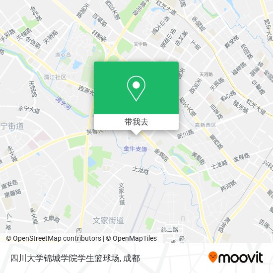四川大学锦城学院学生篮球场地图