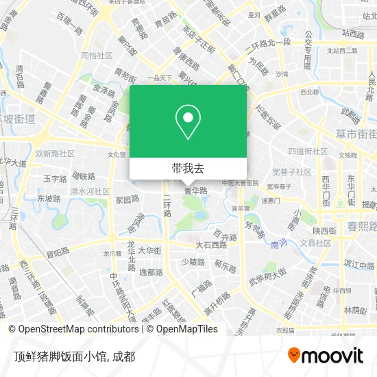 顶鲜猪脚饭面小馆地图