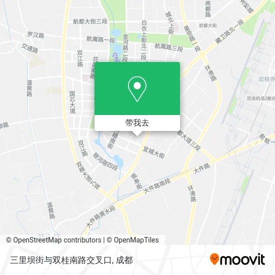 三里坝街与双桂南路交叉口地图