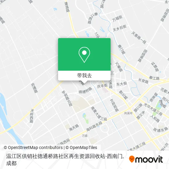 温江区供销社德通桥路社区再生资源回收站-西南门地图