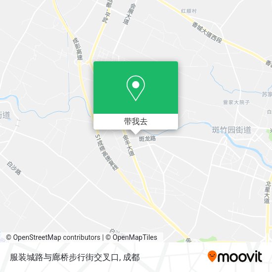 服装城路与廊桥步行街交叉口地图