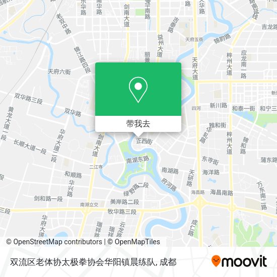 双流区老体协太极拳协会华阳镇晨练队地图