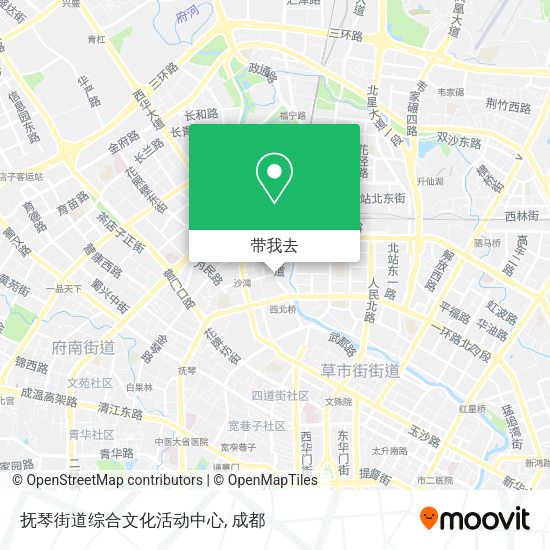 抚琴街道综合文化活动中心地图