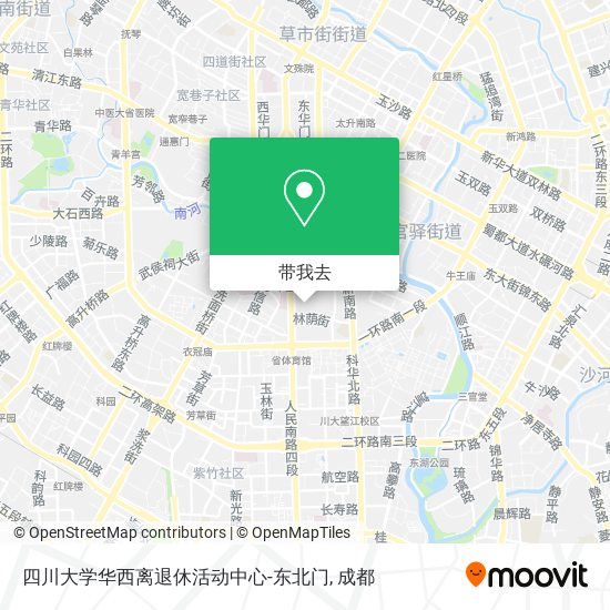 四川大学华西离退休活动中心-东北门地图