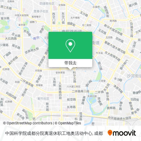 中国科学院成都分院离退休职工地奥活动中心地图