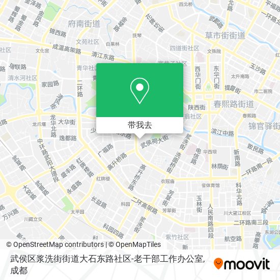 武侯区浆洗街街道大石东路社区-老干部工作办公室地图