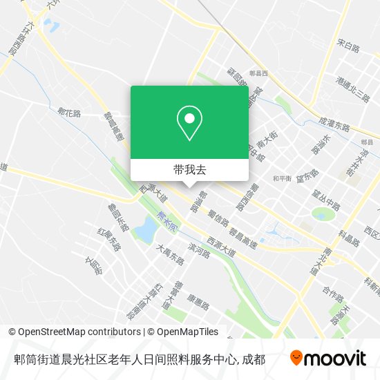 郫筒街道晨光社区老年人日间照料服务中心地图