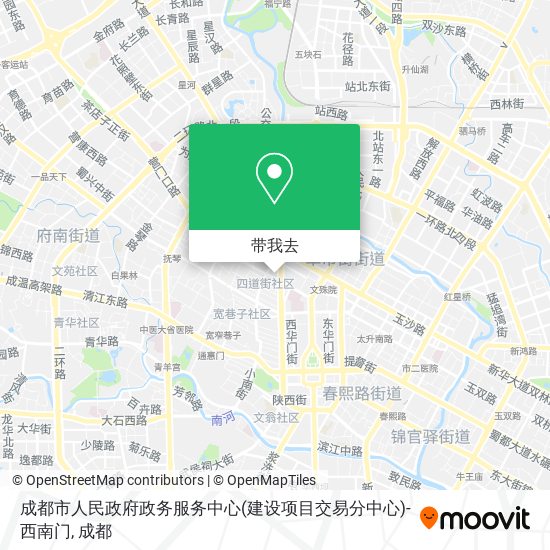 成都市人民政府政务服务中心(建设项目交易分中心)-西南门地图
