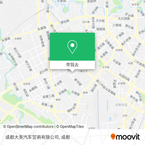 成都大美汽车贸易有限公司地图