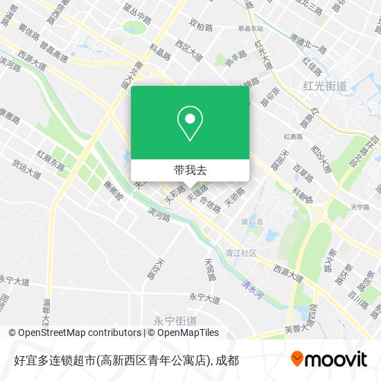 好宜多连锁超市(高新西区青年公寓店)地图