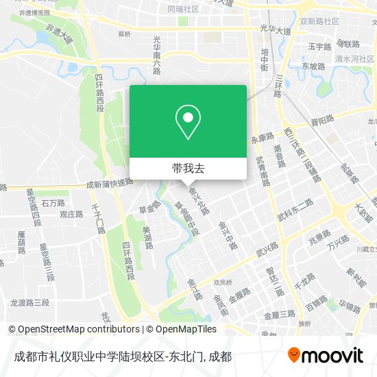 成都市礼仪职业中学陆坝校区-东北门地图